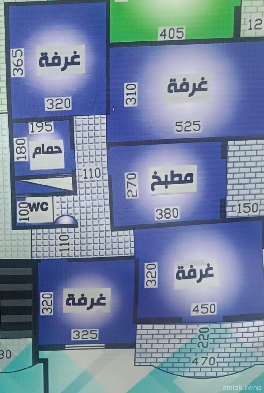 بيع على المخطط ازرق عضم واقع خامس فني 