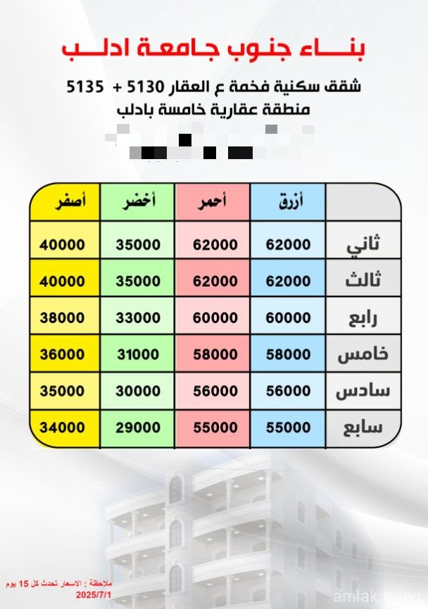 بيع مخطط ادلب 