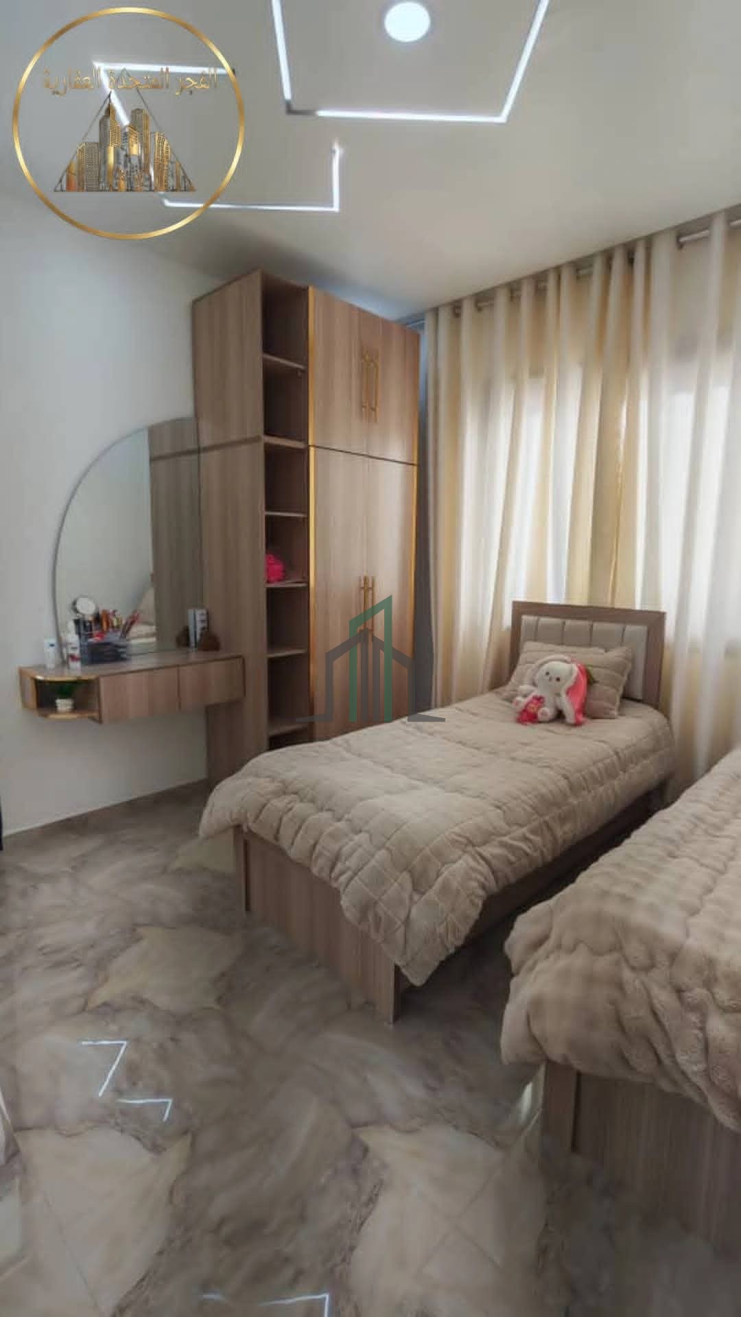 شقة للبيع 123م - ريف دمشق- جرمانا القريات بالقرب من مطعم حبات التوت